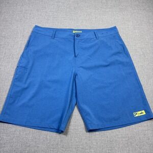 Pelagic Shorts Mens 40 Blue Bermuda Flat Front Polyester Spandex 11 Inseam